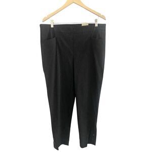 Chico's Micro Dot Slim Ankle Pants Pull On Stretch Black Silver Size 1.5 US 10